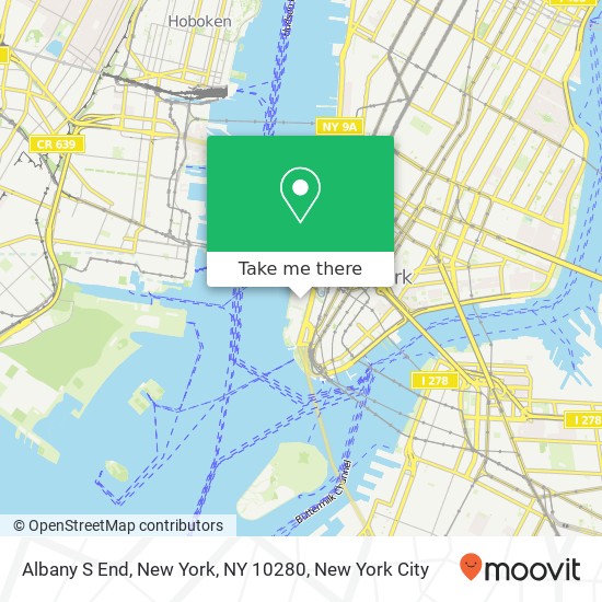 Albany S End, New York, NY 10280 map