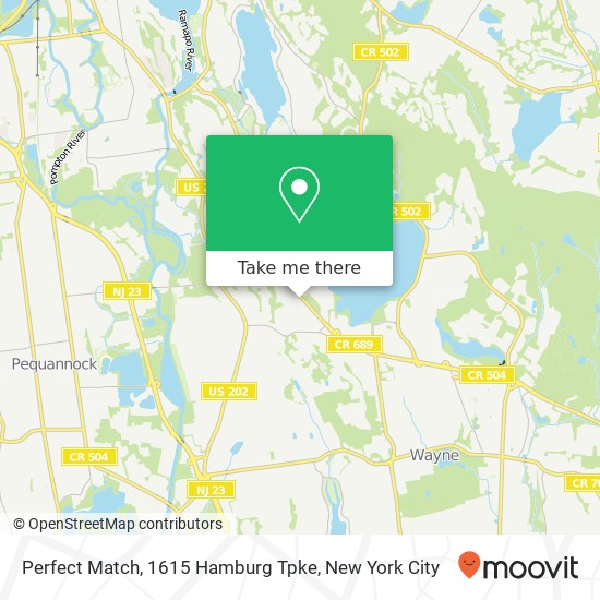 Mapa de Perfect Match, 1615 Hamburg Tpke