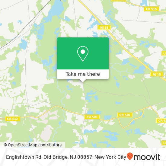 Mapa de Englishtown Rd, Old Bridge, NJ 08857
