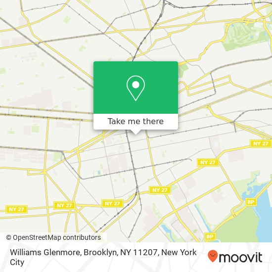 Mapa de Williams Glenmore, Brooklyn, NY 11207