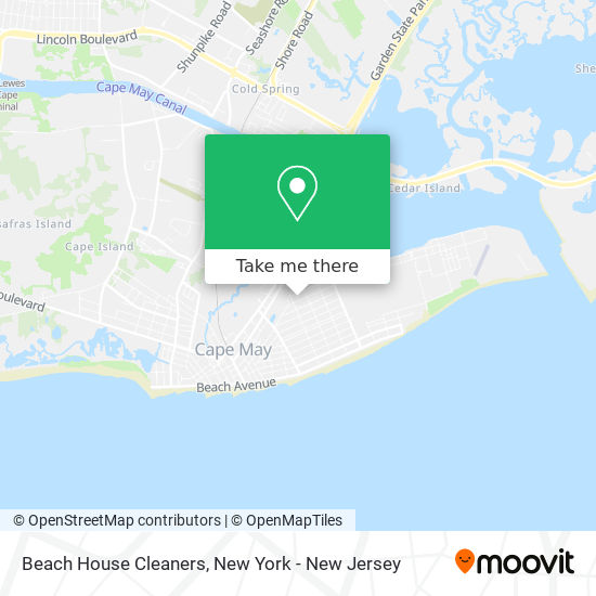 Beach House Cleaners map