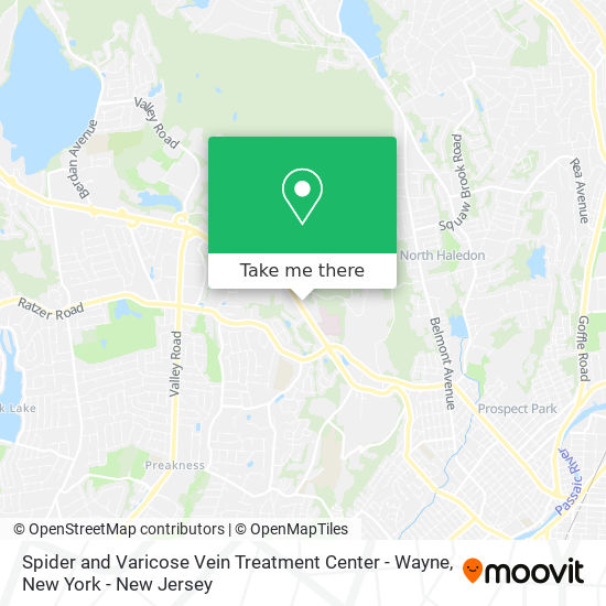 Spider and Varicose Vein Treatment Center - Wayne map
