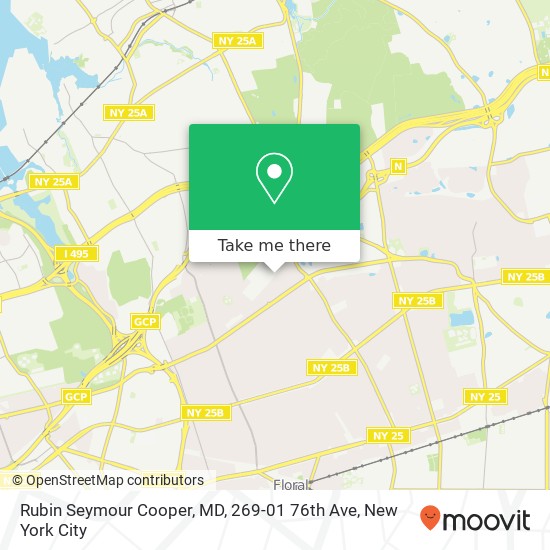 Mapa de Rubin Seymour Cooper, MD, 269-01 76th Ave