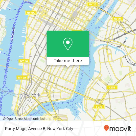 Mapa de Party Mags, Avenue B