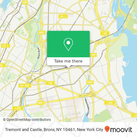 Mapa de Tremont and Castle, Bronx, NY 10461