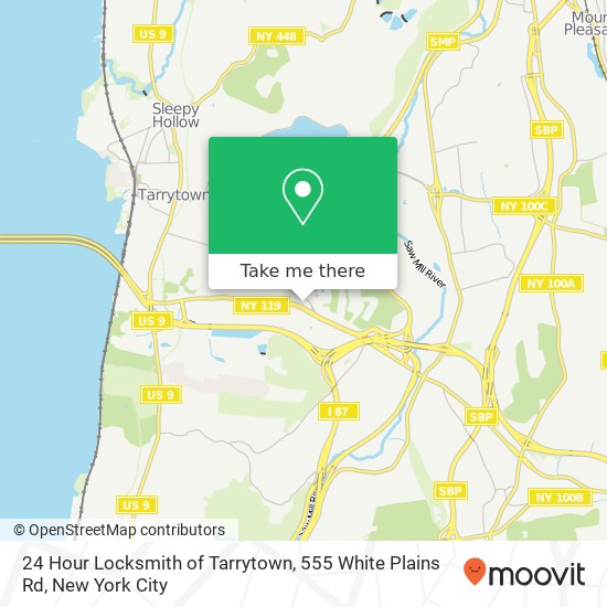 24 Hour Locksmith of Tarrytown, 555 White Plains Rd map