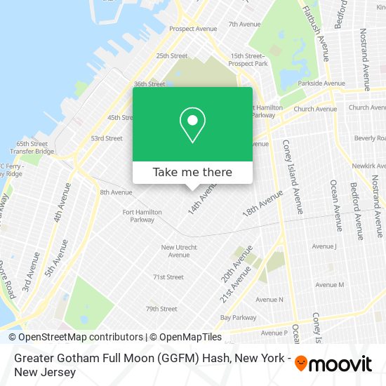 Mapa de Greater Gotham Full Moon (GGFM) Hash
