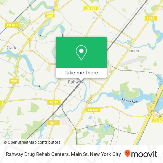 Mapa de Rahway Drug Rehab Centers, Main St