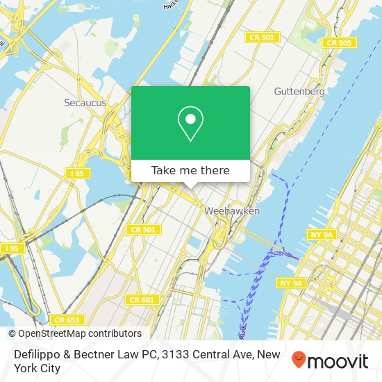 Mapa de Defilippo & Bectner Law PC, 3133 Central Ave
