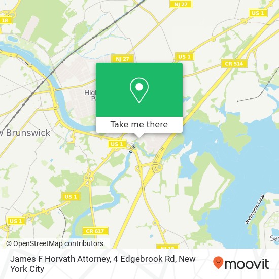 James F Horvath Attorney, 4 Edgebrook Rd map