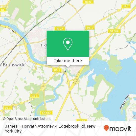 Mapa de James F Horvath Attorney, 4 Edgebrook Rd