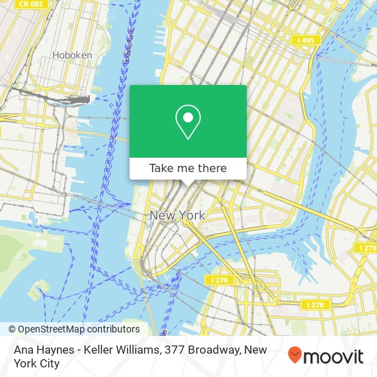 Mapa de Ana Haynes - Keller Williams, 377 Broadway