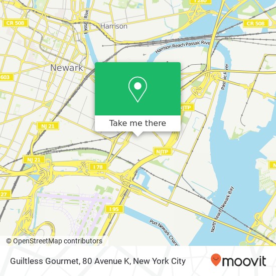 Mapa de Guiltless Gourmet, 80 Avenue K