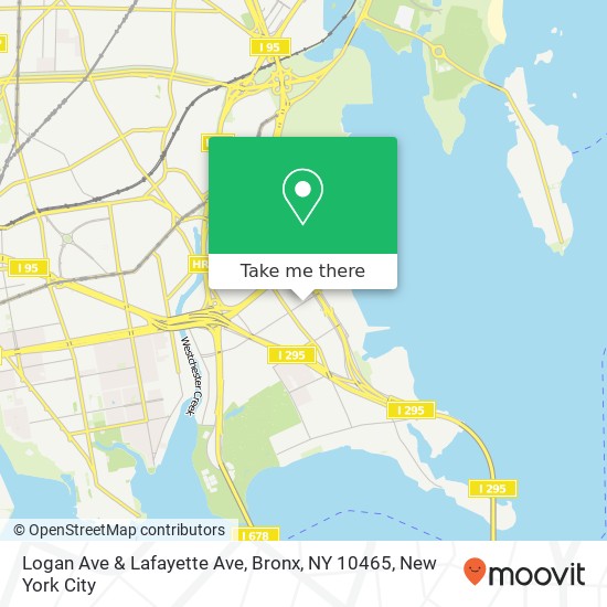 Logan Ave & Lafayette Ave, Bronx, NY 10465 map
