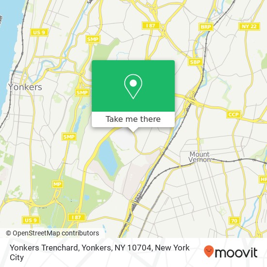 Yonkers Trenchard, Yonkers, NY 10704 map