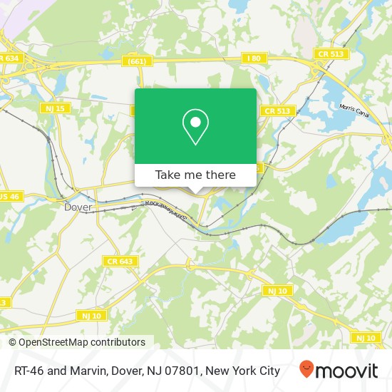 Mapa de RT-46 and Marvin, Dover, NJ 07801