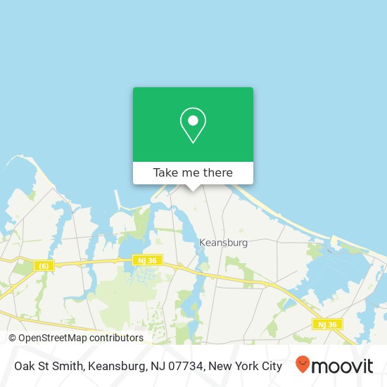 Mapa de Oak St Smith, Keansburg, NJ 07734