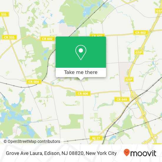 Grove Ave Laura, Edison, NJ 08820 map