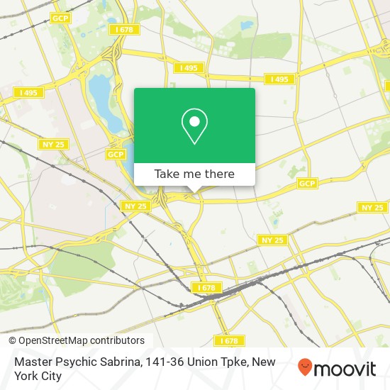 Mapa de Master Psychic Sabrina, 141-36 Union Tpke