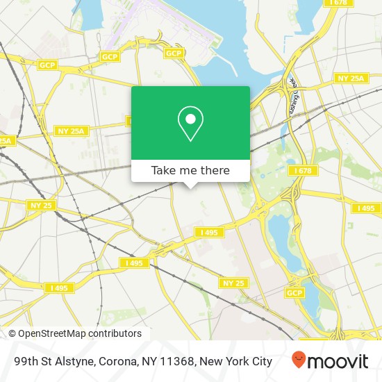 Mapa de 99th St Alstyne, Corona, NY 11368