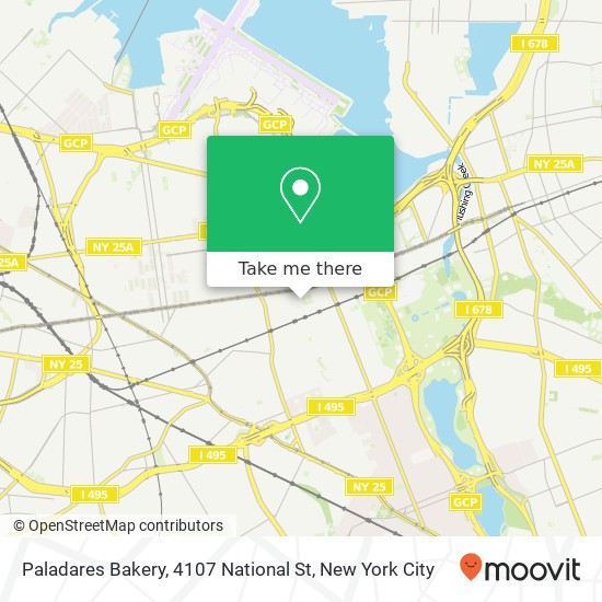 Mapa de Paladares Bakery, 4107 National St