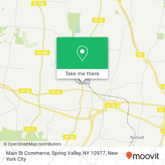 Mapa de Main St Commerce, Spring Valley, NY 10977