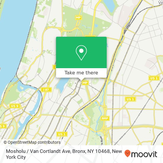 Mapa de Mosholu / Van Cortlandt Ave, Bronx, NY 10468
