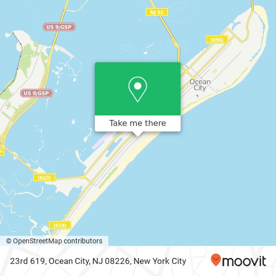 Mapa de 23rd 619, Ocean City, NJ 08226