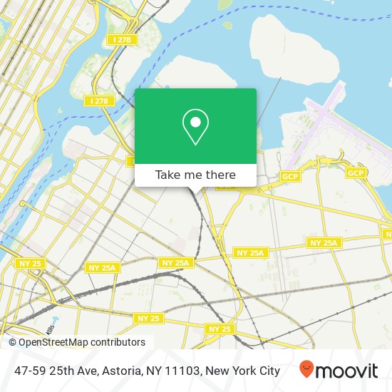 Mapa de 47-59 25th Ave, Astoria, NY 11103