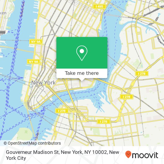 Mapa de Gouverneur Madison St, New York, NY 10002