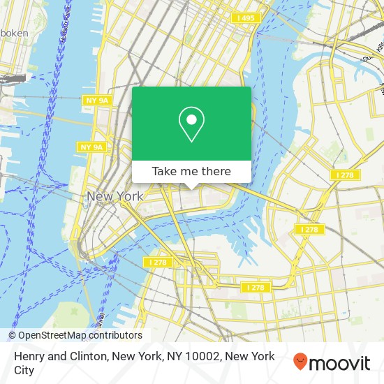 Mapa de Henry and Clinton, New York, NY 10002