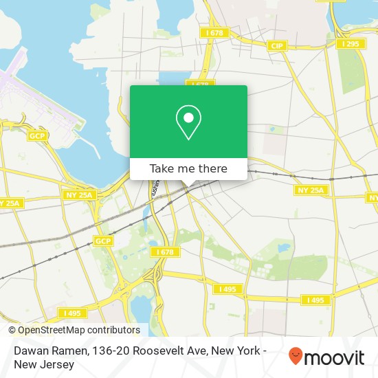 Mapa de Dawan Ramen, 136-20 Roosevelt Ave