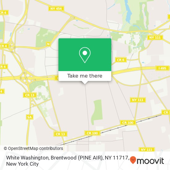 Mapa de White Washington, Brentwood (PINE AIR), NY 11717