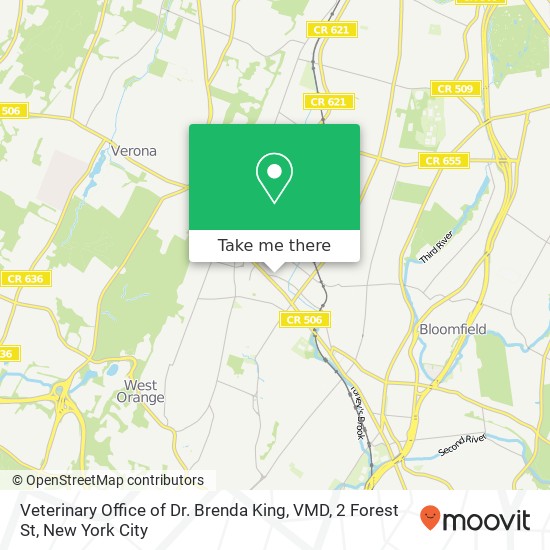 Veterinary Office of Dr. Brenda King, VMD, 2 Forest St map