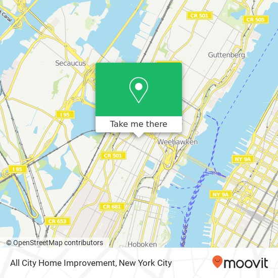 Mapa de All City Home Improvement