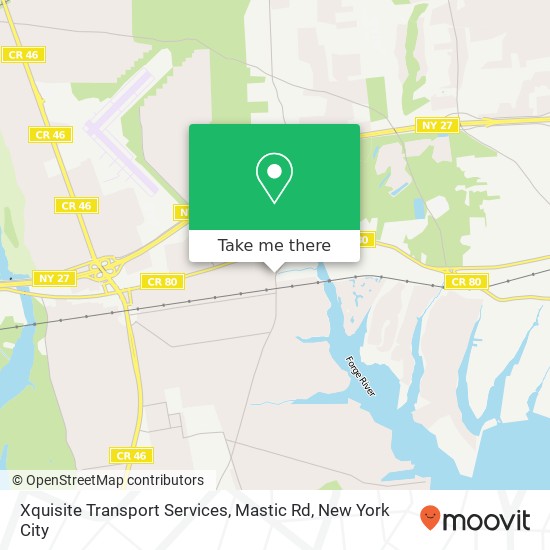 Xquisite Transport Services, Mastic Rd map