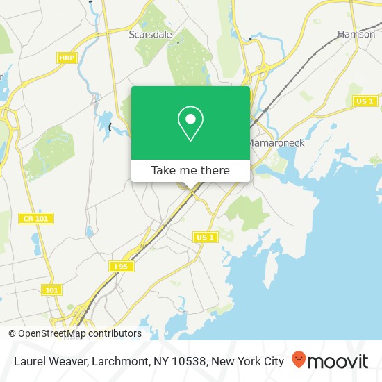 Mapa de Laurel Weaver, Larchmont, NY 10538