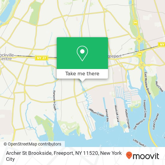 Mapa de Archer St Brookside, Freeport, NY 11520