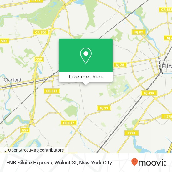 Mapa de FNB Silaire Express, Walnut St