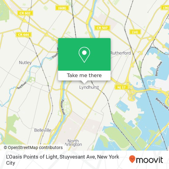 Mapa de L'Oasis Points of Light, Stuyvesant Ave