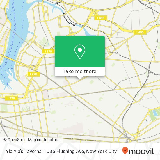 Yia Yia's Taverna, 1035 Flushing Ave map