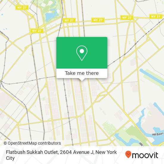 Flatbush Sukkah Outlet, 2604 Avenue J map