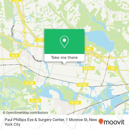 Mapa de Paul Phillips Eye & Surgery Center, 1 Monroe St