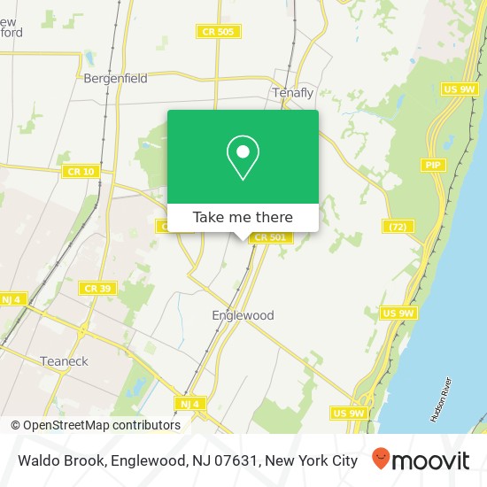 Mapa de Waldo Brook, Englewood, NJ 07631