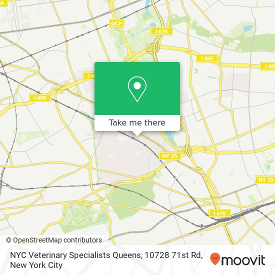 NYC Veterinary Specialists Queens, 10728 71st Rd map