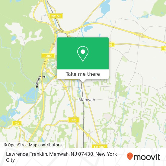 Lawrence Franklin, Mahwah, NJ 07430 map