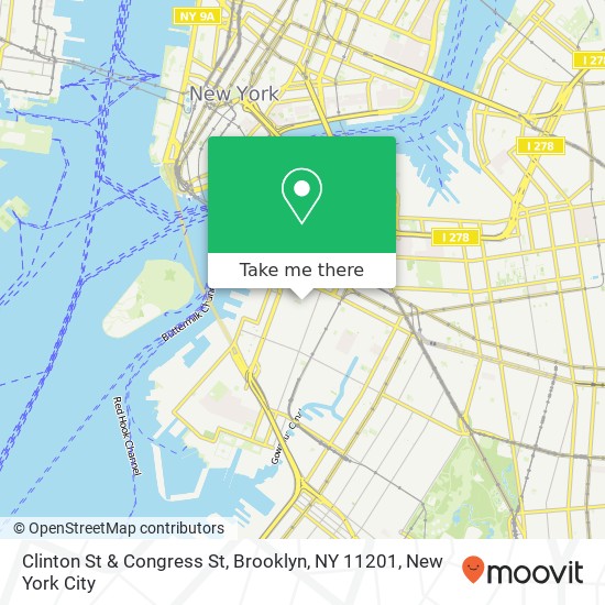 Mapa de Clinton St & Congress St, Brooklyn, NY 11201
