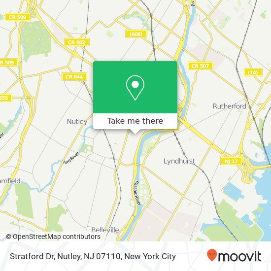 Stratford Dr, Nutley, NJ 07110 map