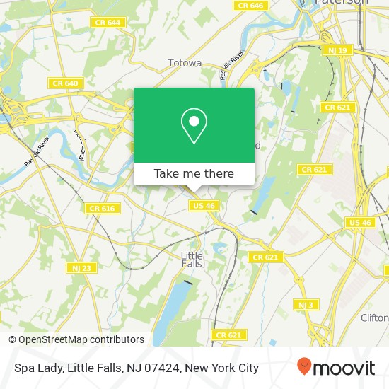 Mapa de Spa Lady, Little Falls, NJ 07424
