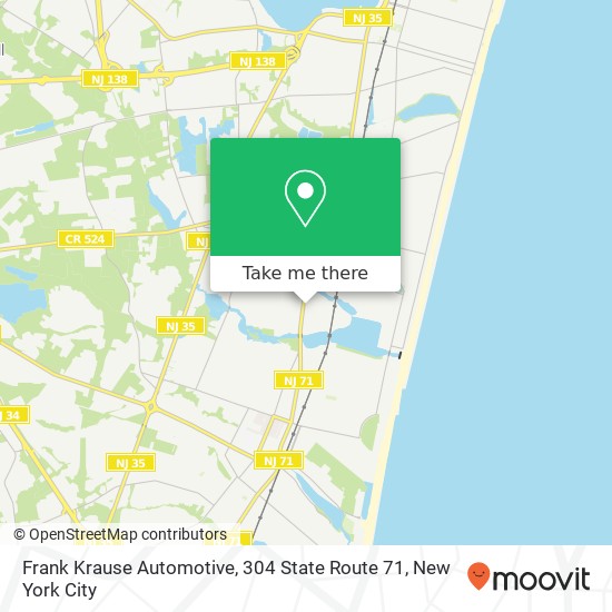 Mapa de Frank Krause Automotive, 304 State Route 71